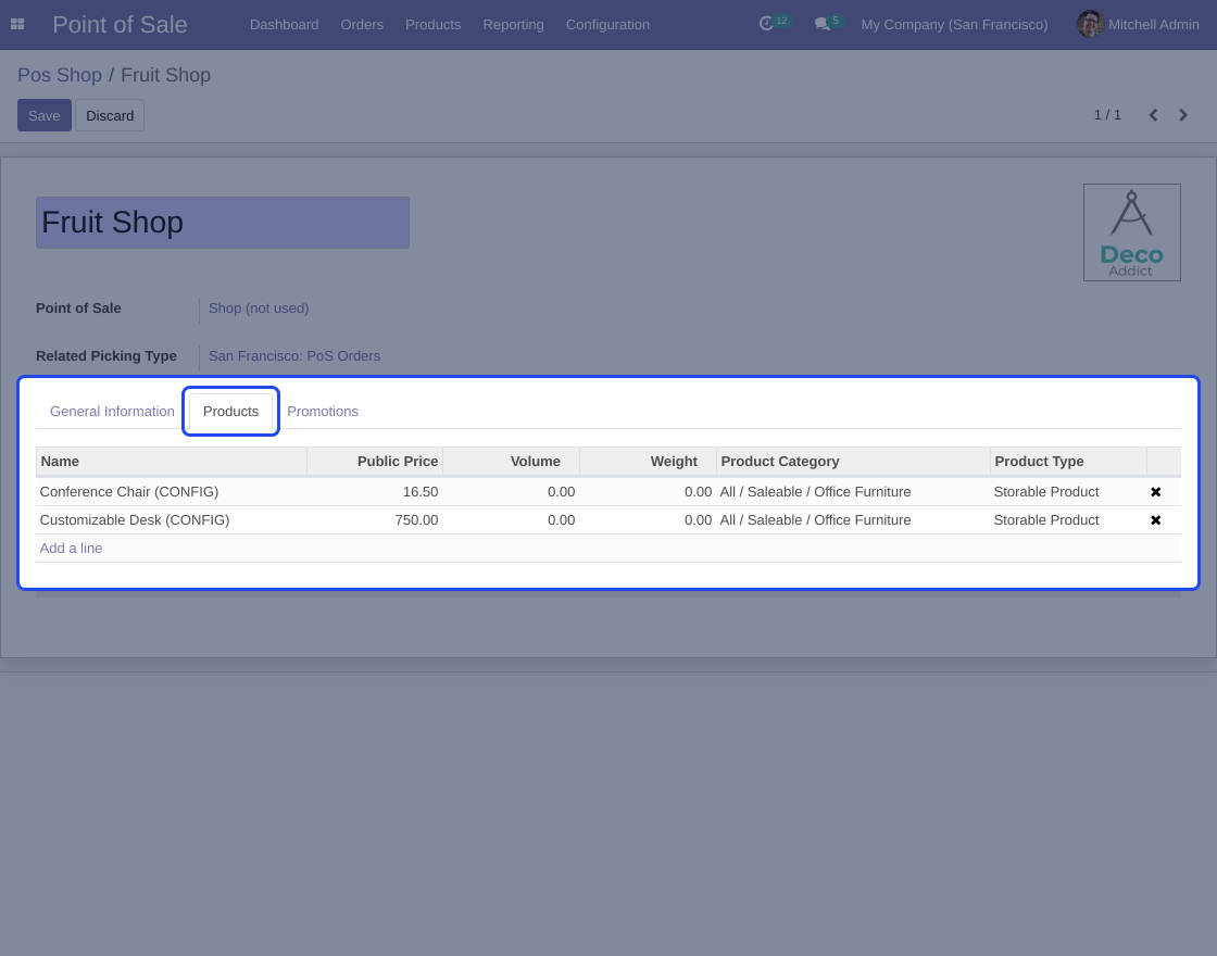 Odoo POS Multi Shop