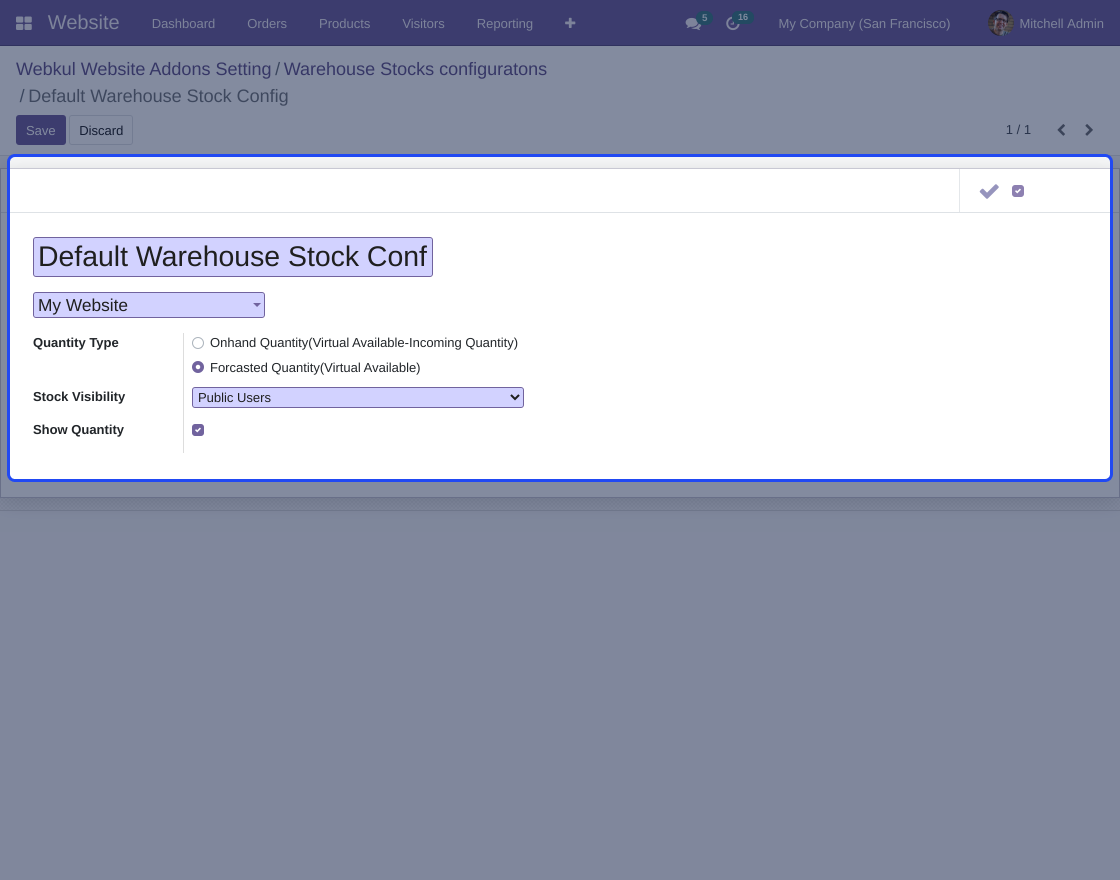 Odoo Stock Per Warehouse