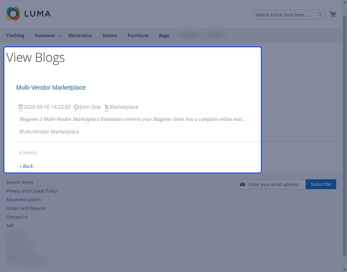 Magento 2 Marketplace Blog Manager
