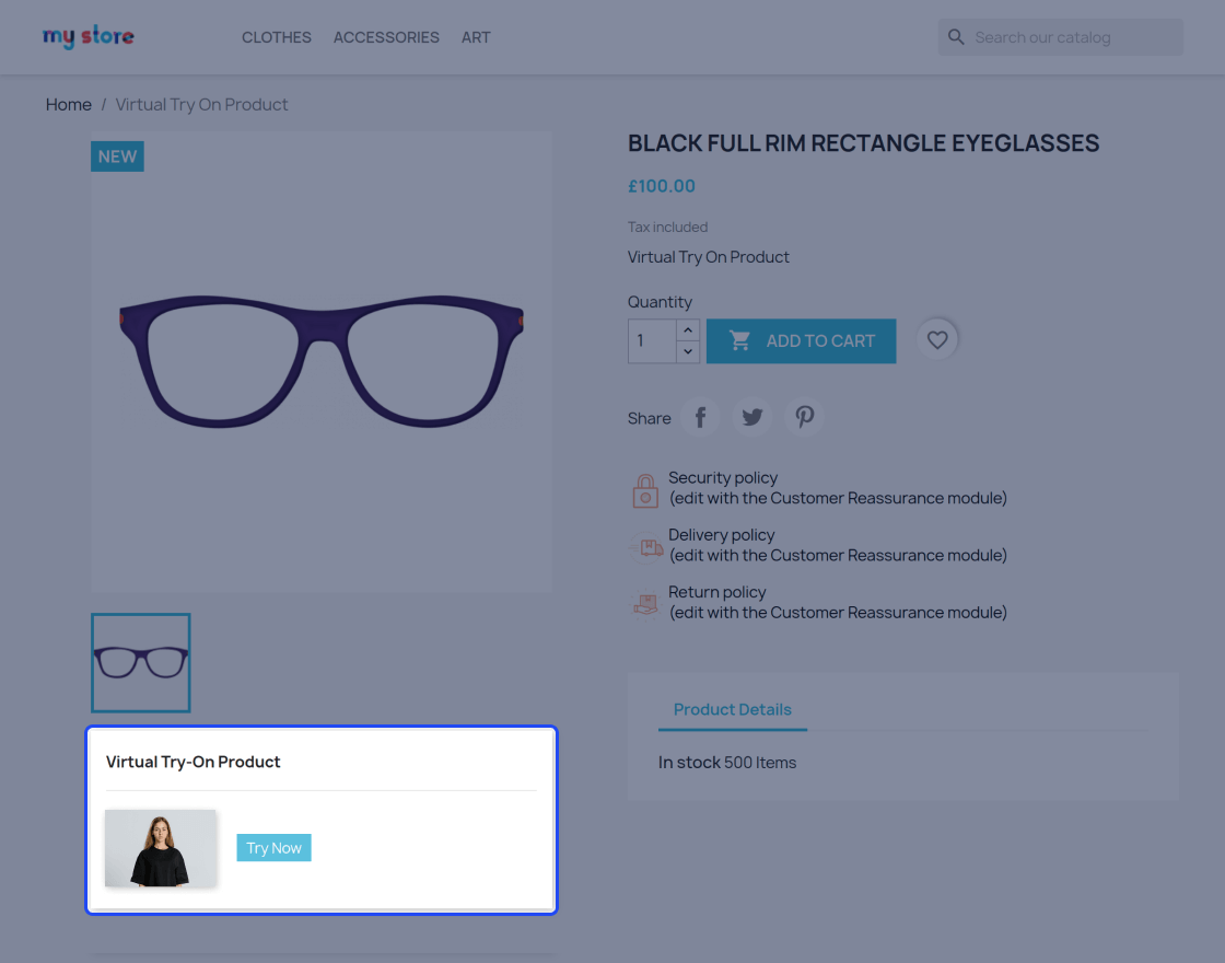 PrestaShop Virtual Try-On SaaS Based