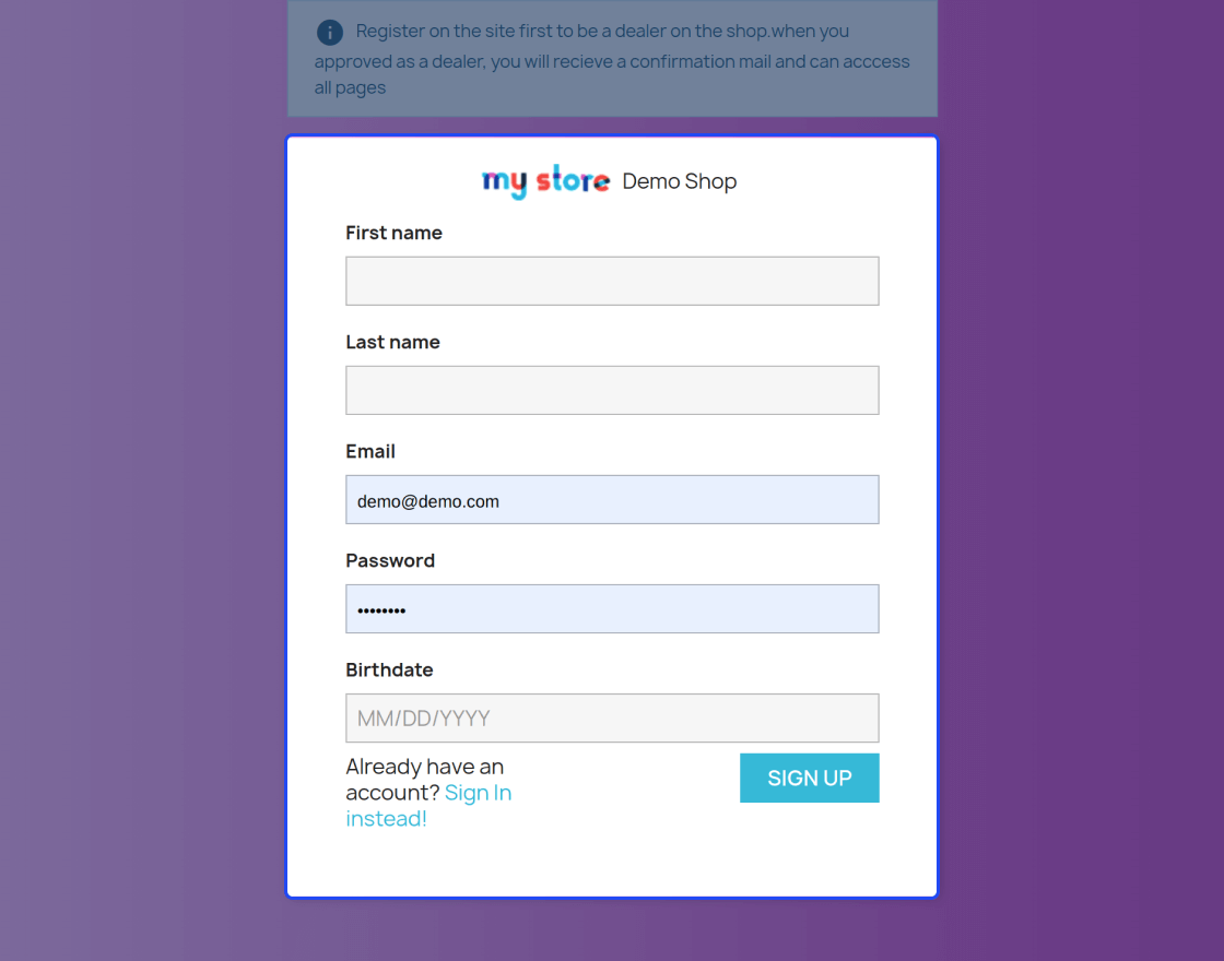 PrestaShop Private Shop