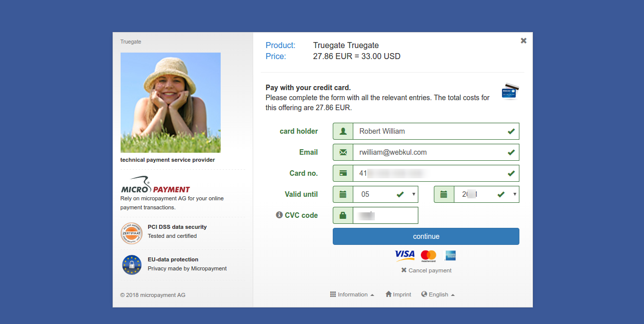 Odoo Website Micropayment Gateway Integration