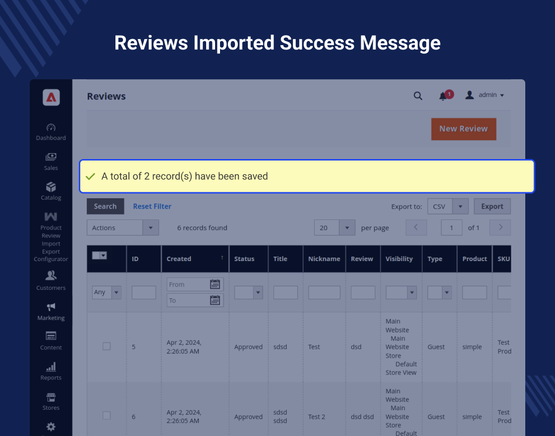  Magento 2 Product Review Import Export