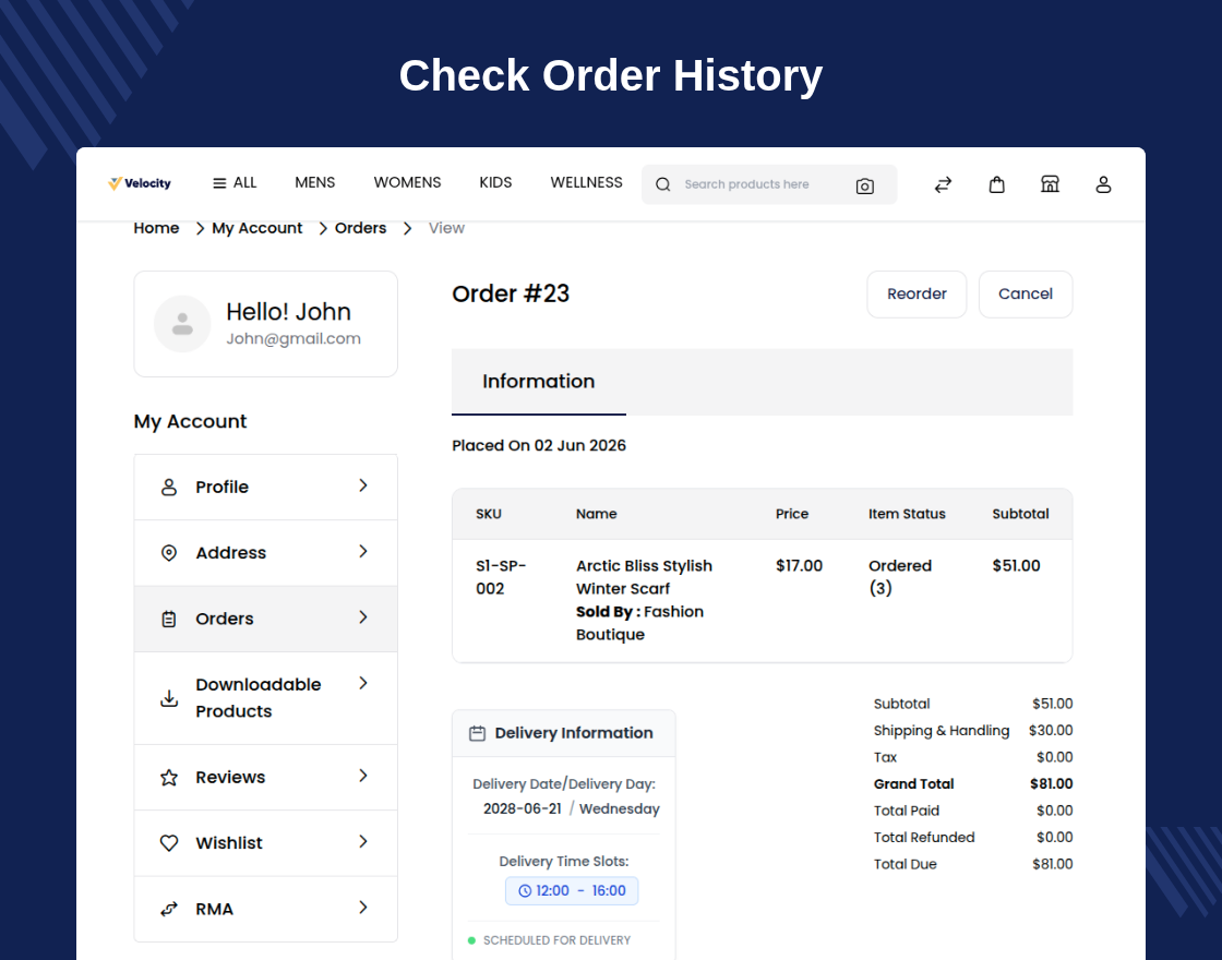 Laravel Marketplace Delivery Time Slot