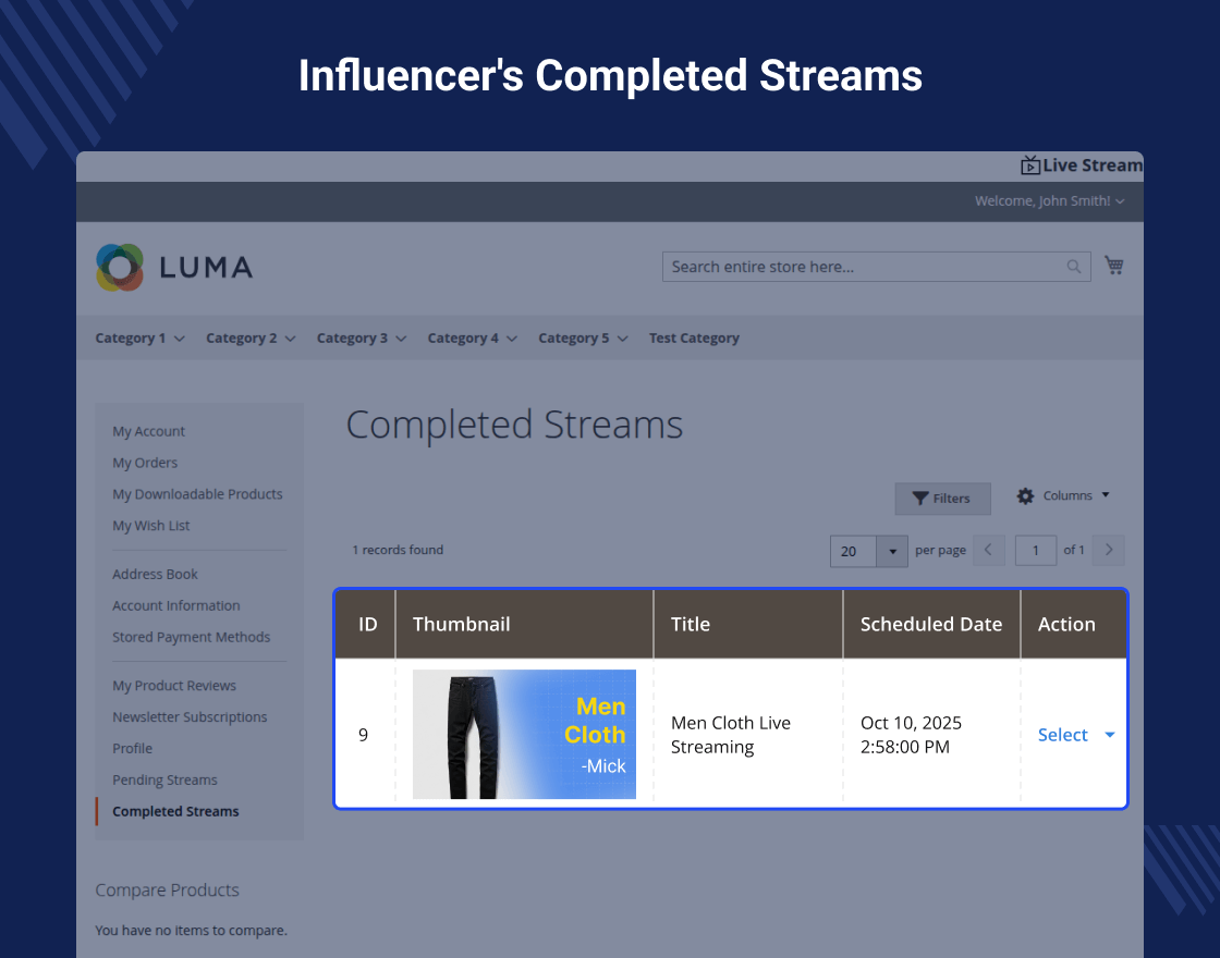 Magento 2 Agora Live Stream
