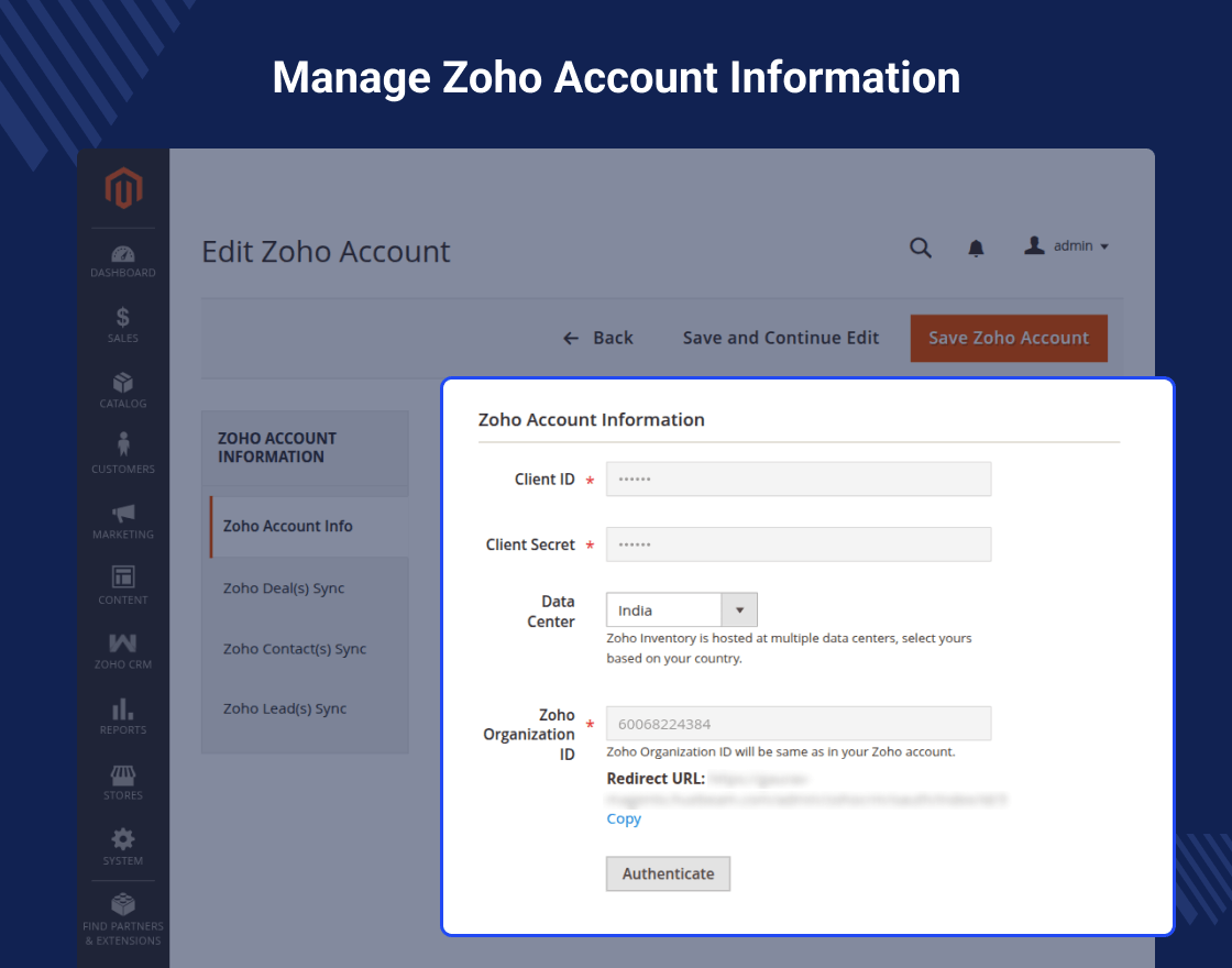 Magento 2 Zoho CRM Integration