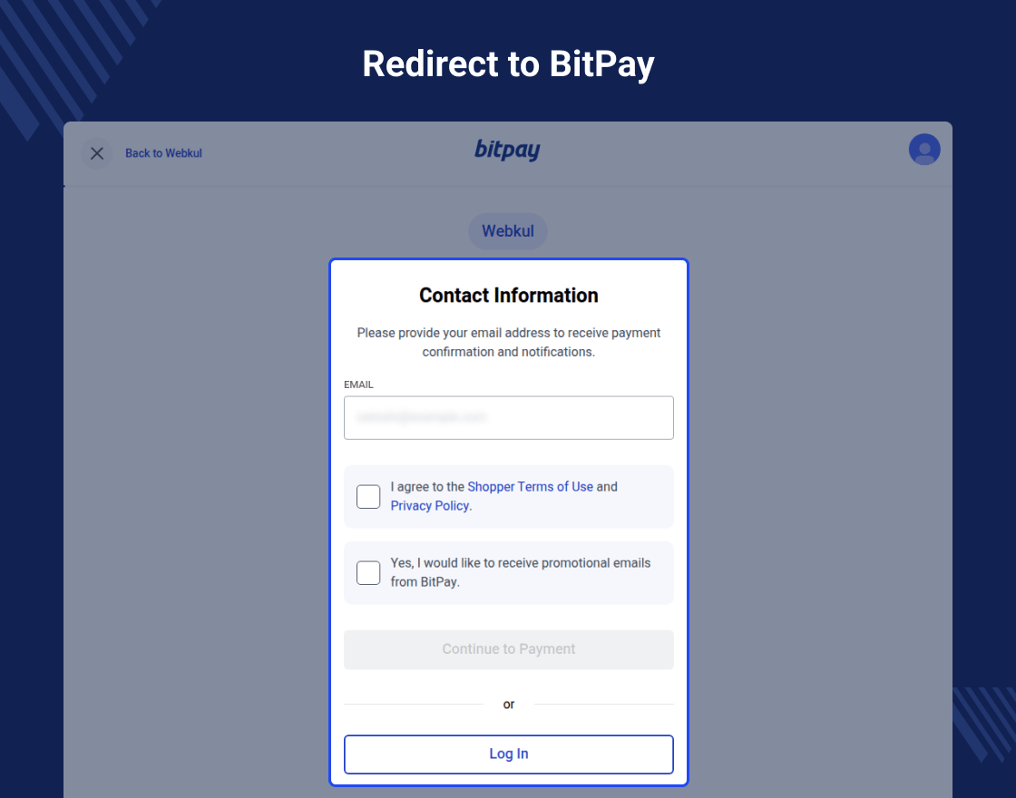 Bagisto BitPay Payment Method