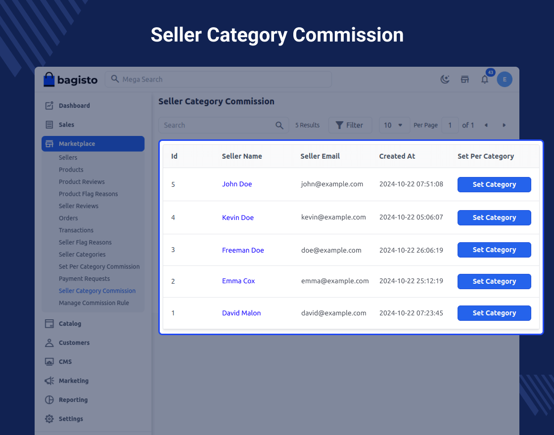 Laravel Marketplace Advanced Commission