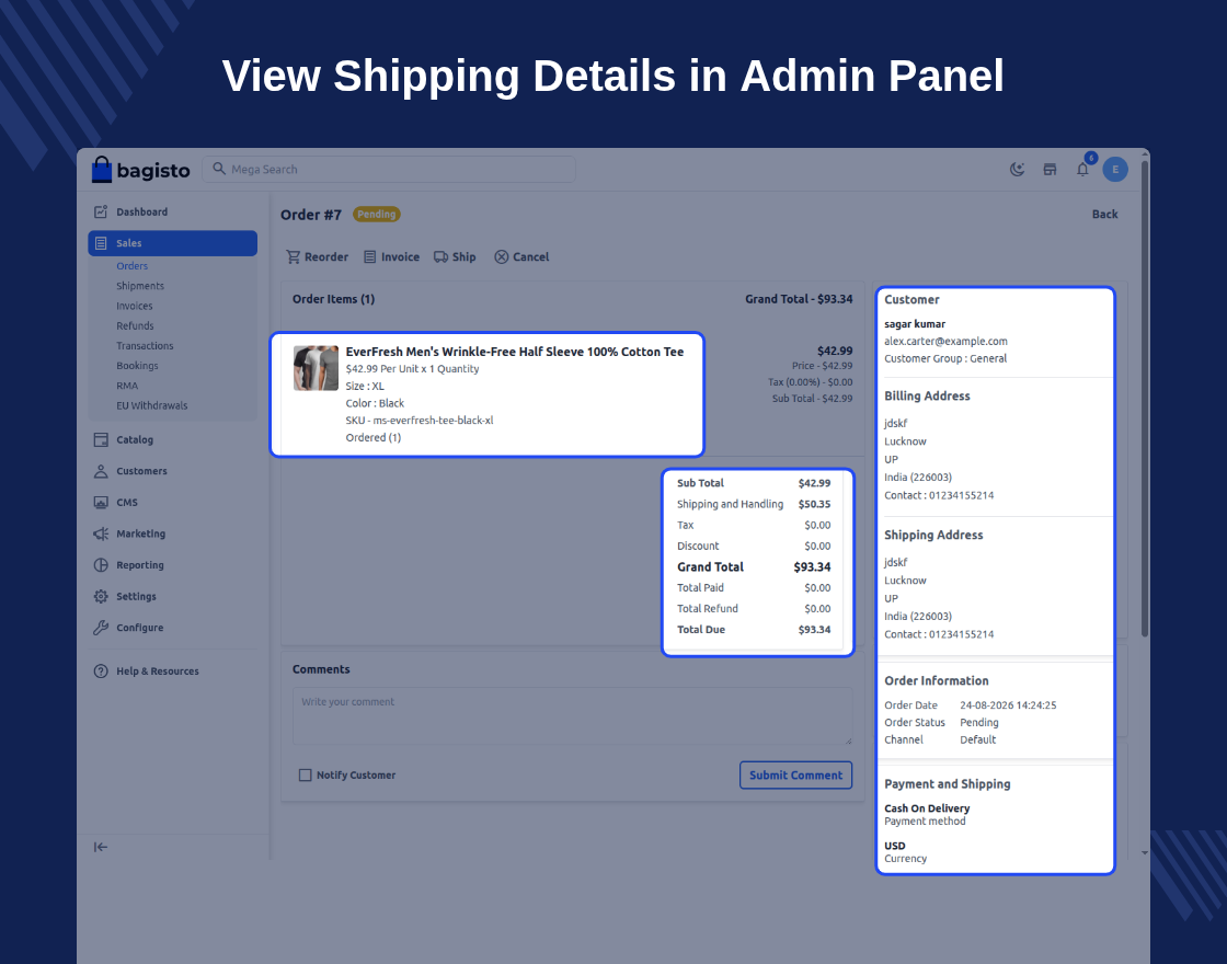 Laravel eCommerce Sendcloud Shipping