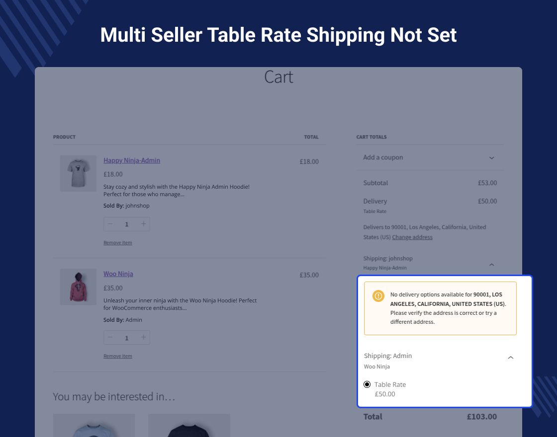 Multi Vendor Table Rate Shipping for WooCommerce