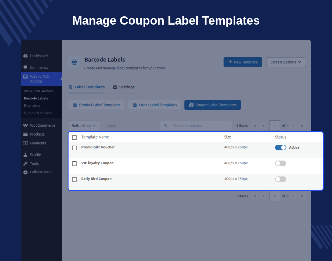 WooCommerce Barcode Labels for Products and Orders