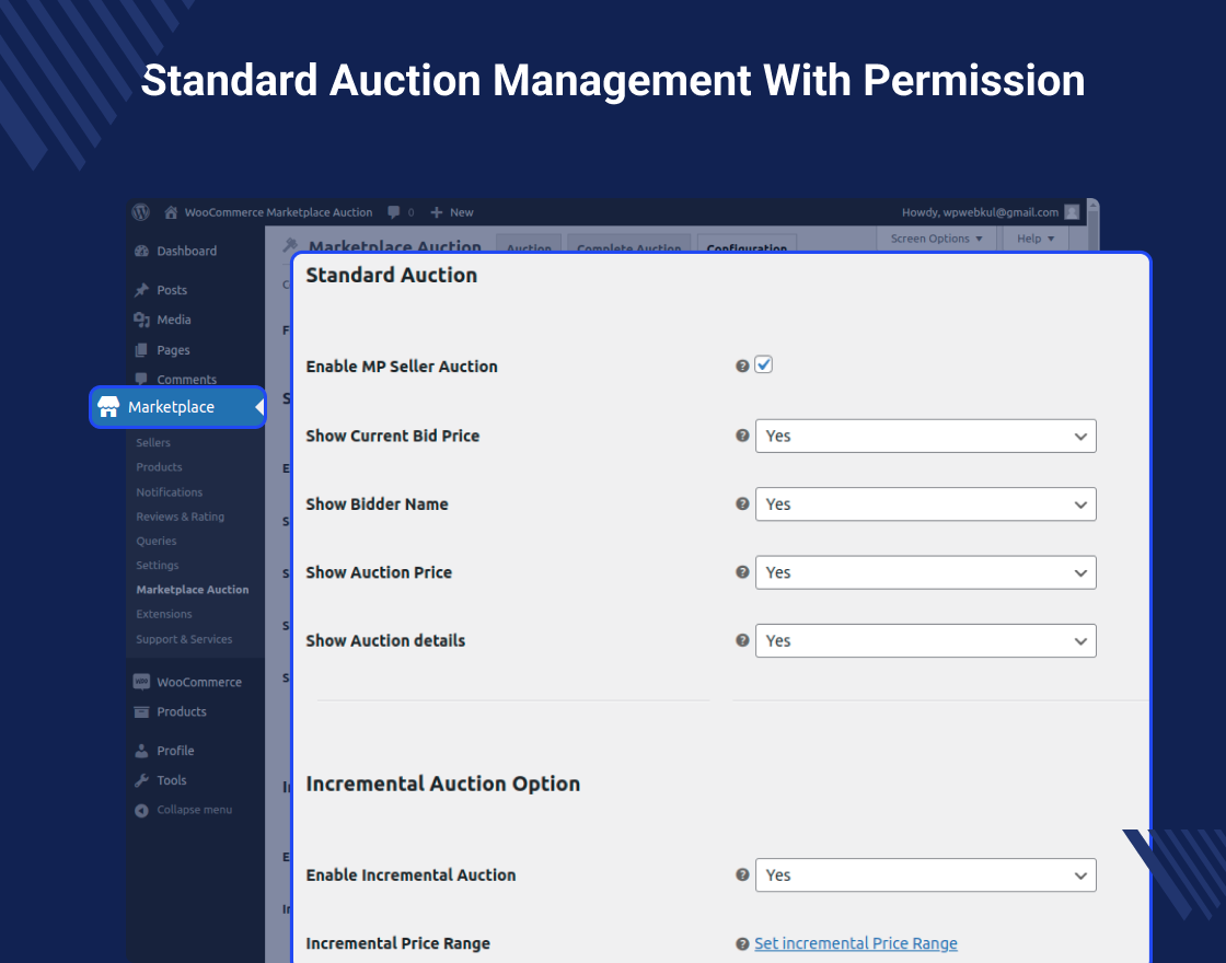 Marketplace Auction for WooCommerce
