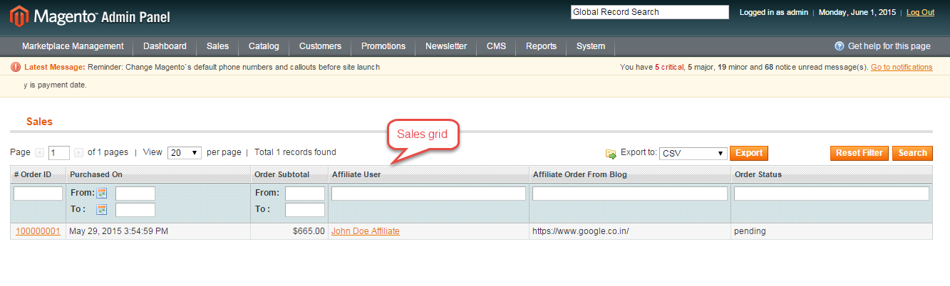 Marketplace Affiliate System For Magento (OpenMage)