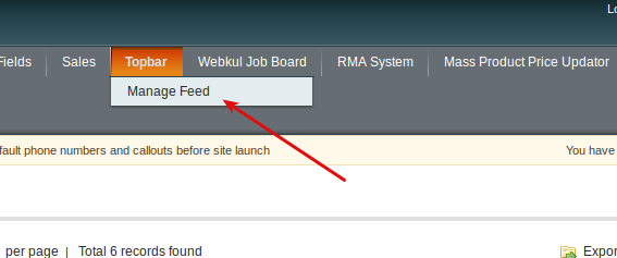 Magento (OpenMage) Top Notification Bar