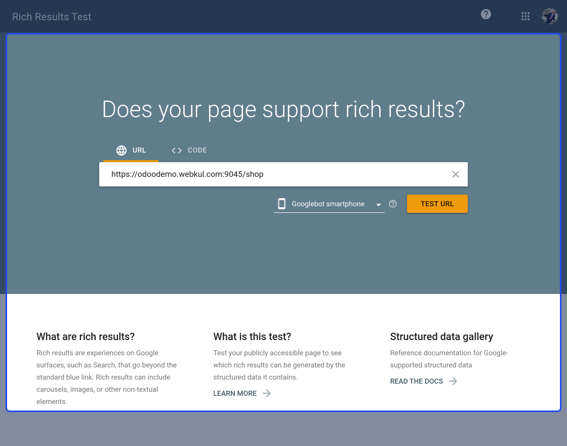 Odoo Google Rich Snippets