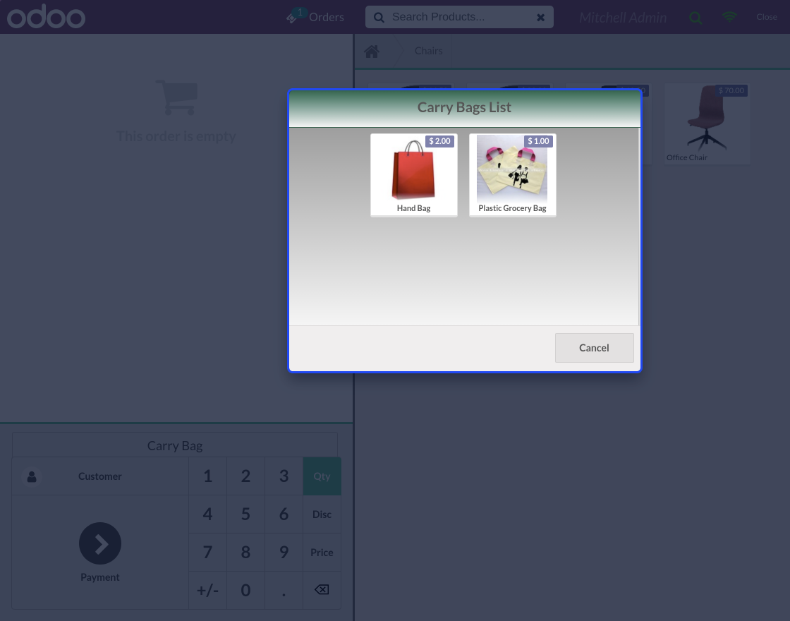 Odoo POS Carry Bag