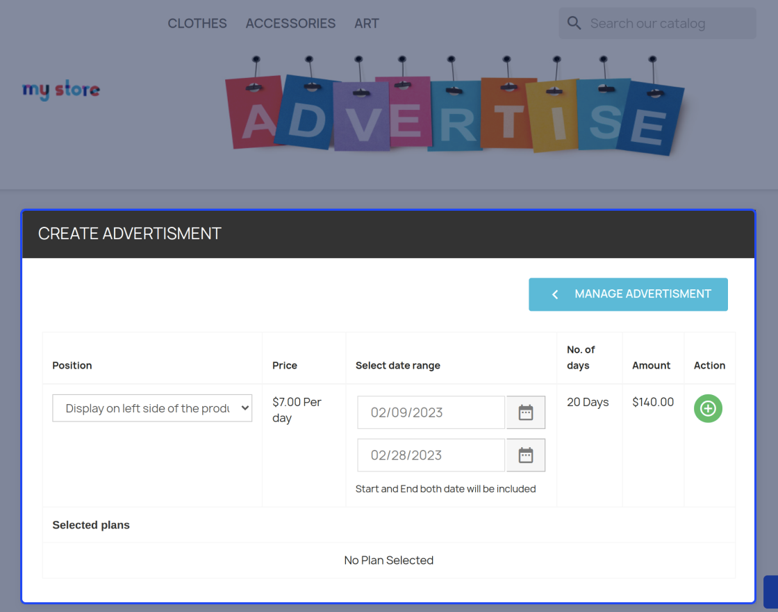 Prestashop Advertisement Addon