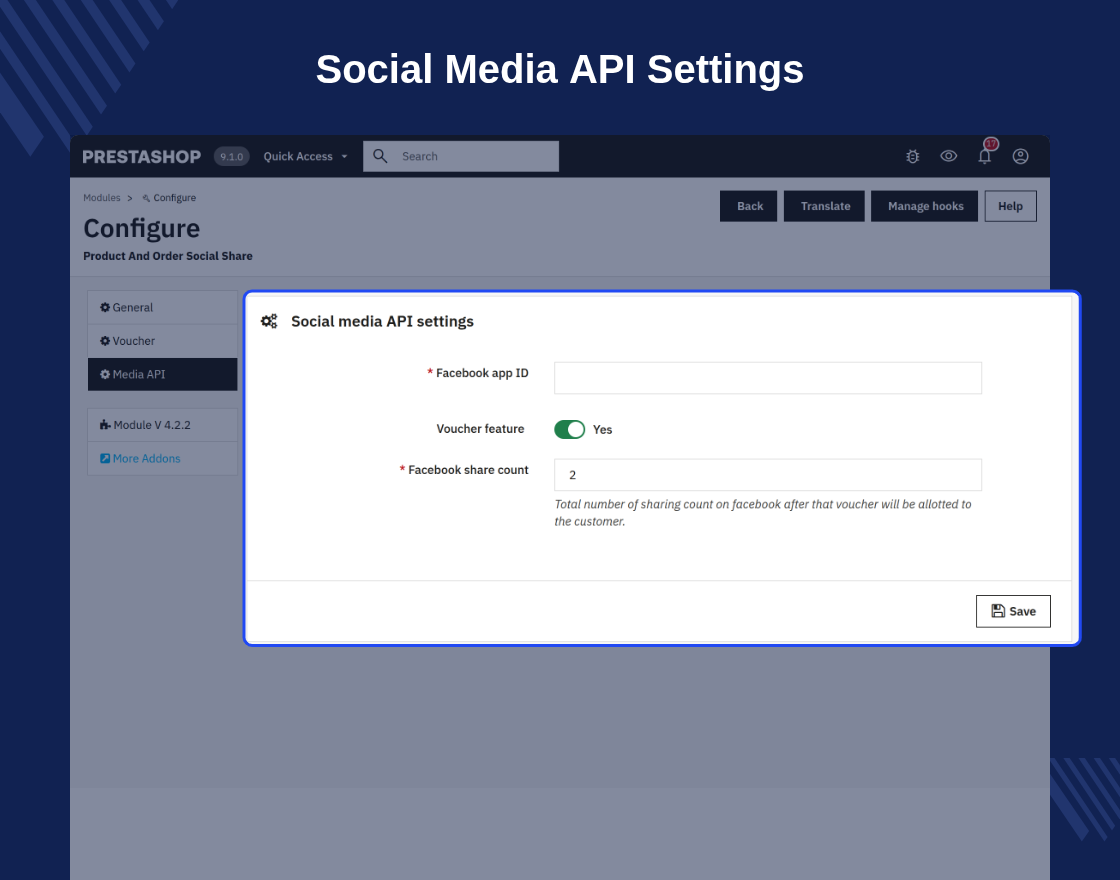 Prestashop Product and Order Social Share