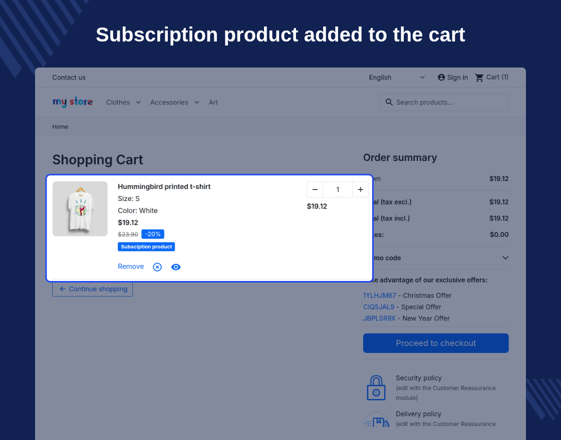 Prestashop Subscription Products