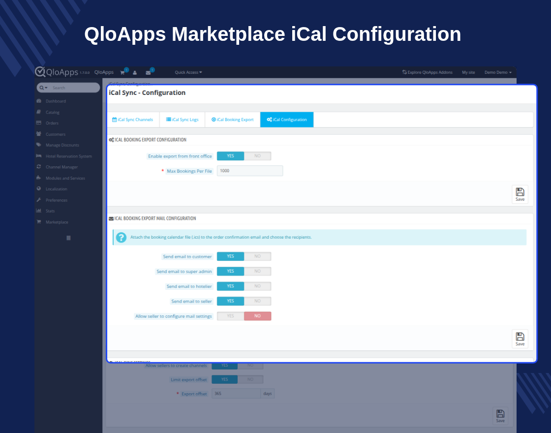 QloApps Marketplace iCalendar (.ics) Export and Sync