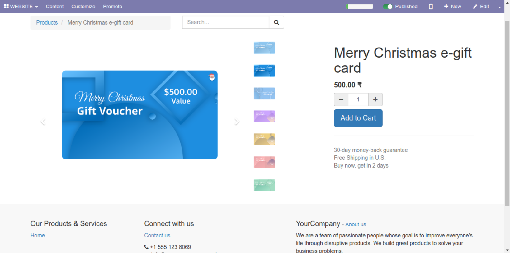 Odoo Website Redefine Multi Images Position