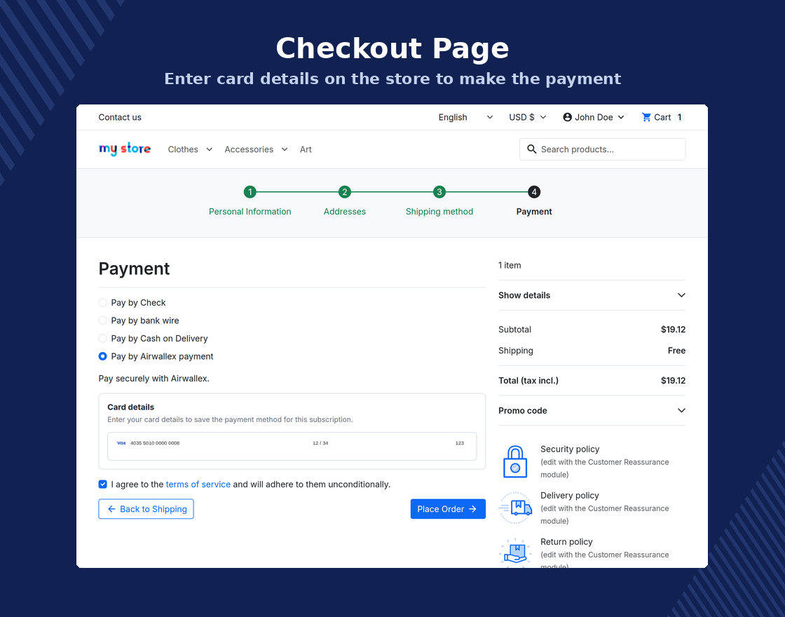 PrestaShop Airwallex Payment Gateway
