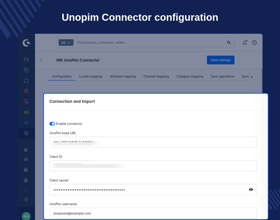 Shopware UnoPim Connector