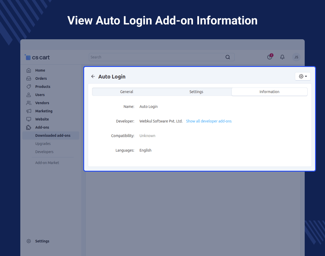 CS-Cart Auto Login