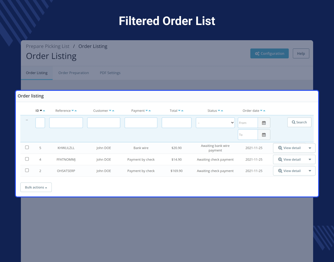 PrestaShop Prepare Picking List | Order Preparation