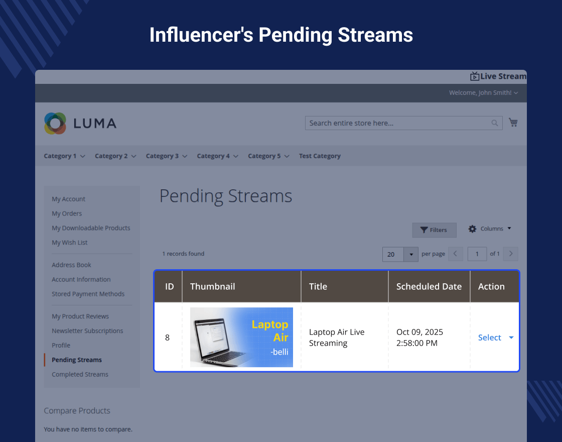 Magento 2 Agora Live Stream