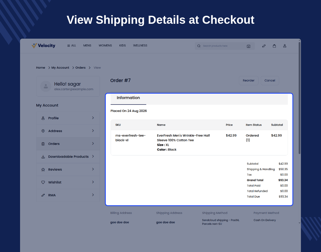 Laravel eCommerce Sendcloud Shipping