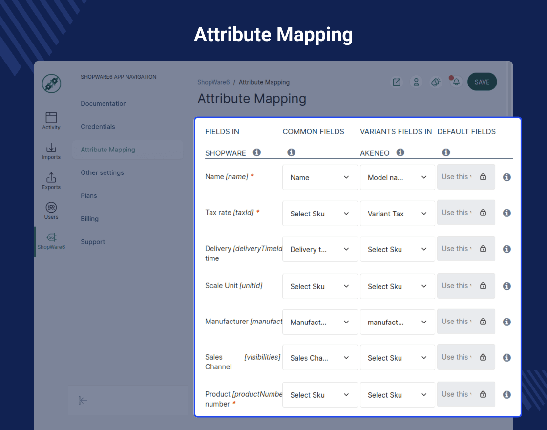 Akeneo Shopware 6 App