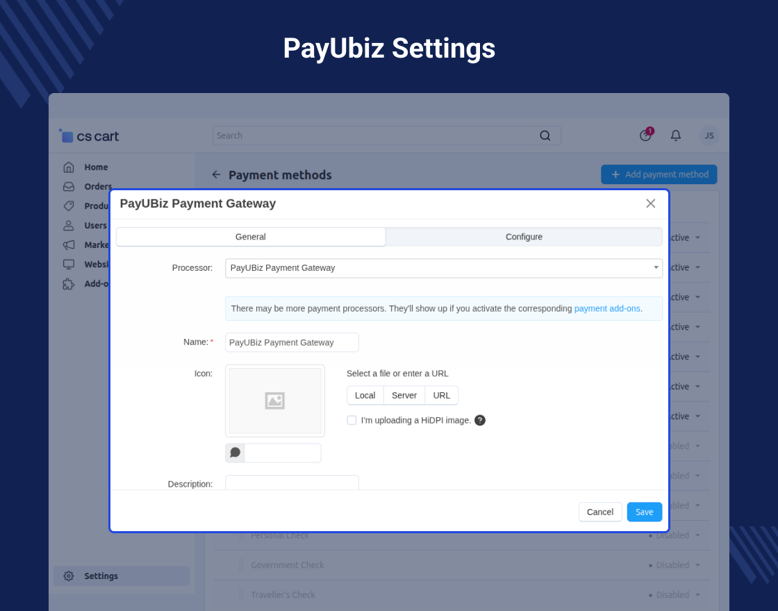 CS-Cart PayUbiz Payment Gateway