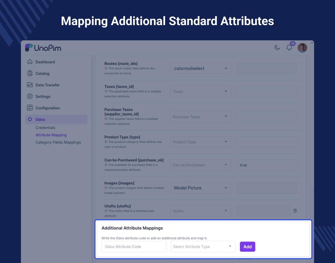 UnoPIM Odoo Connector