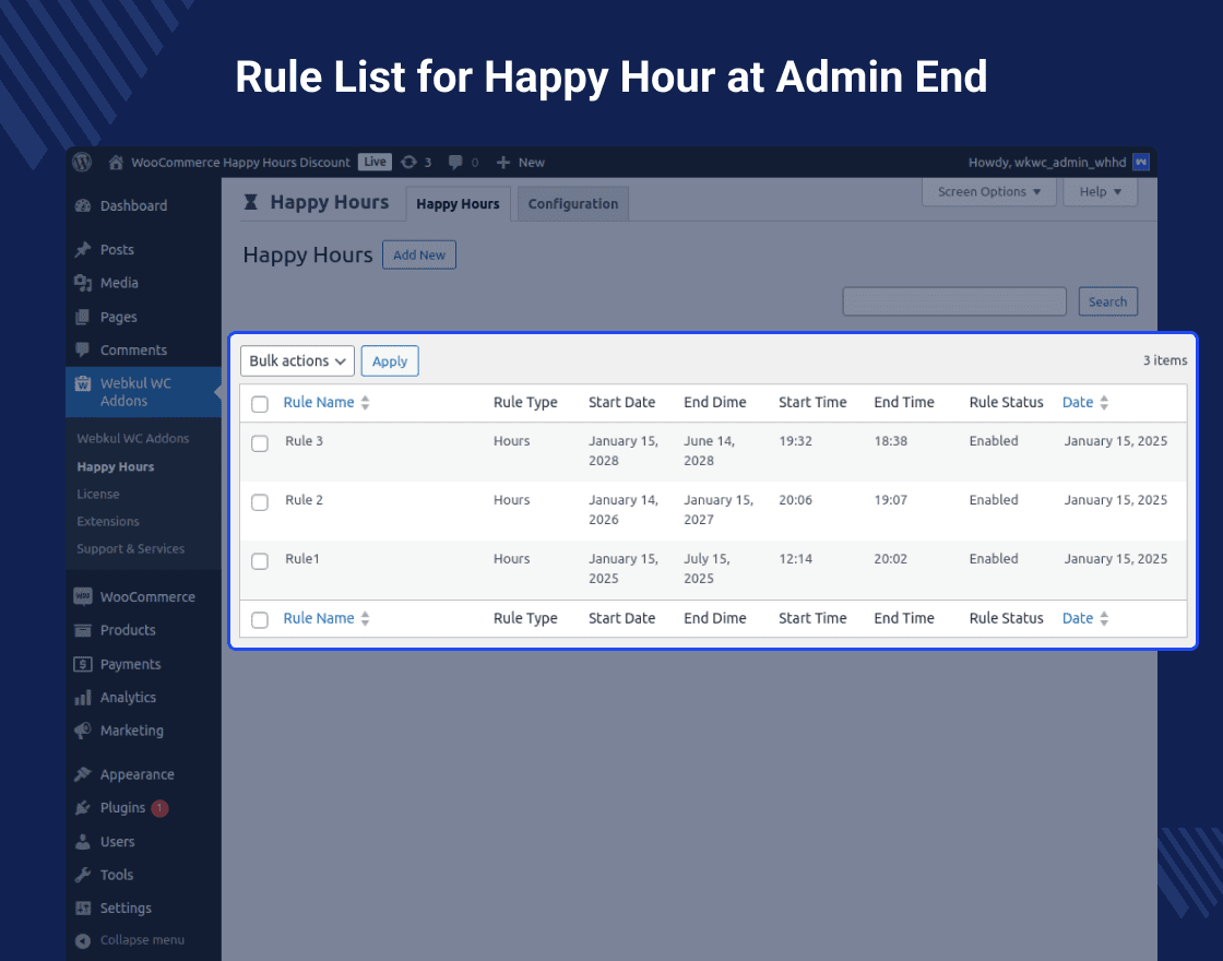 WooCommerce Happy Hours