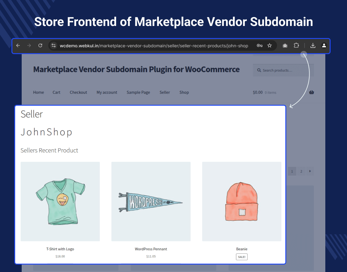 Marketplace Vendor Subdomain Plugin for WooCommerce