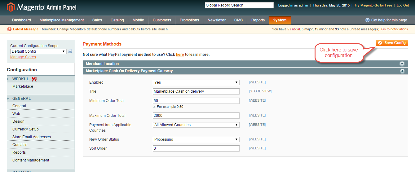 Magento (OpenMage) Marketplace Cash On Delivery