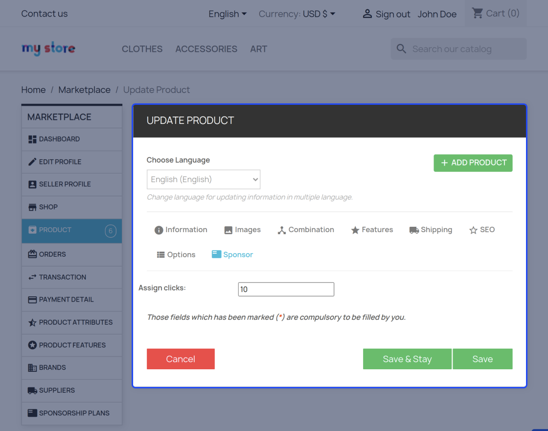 PrestaShop Marketplace Sponsored Products