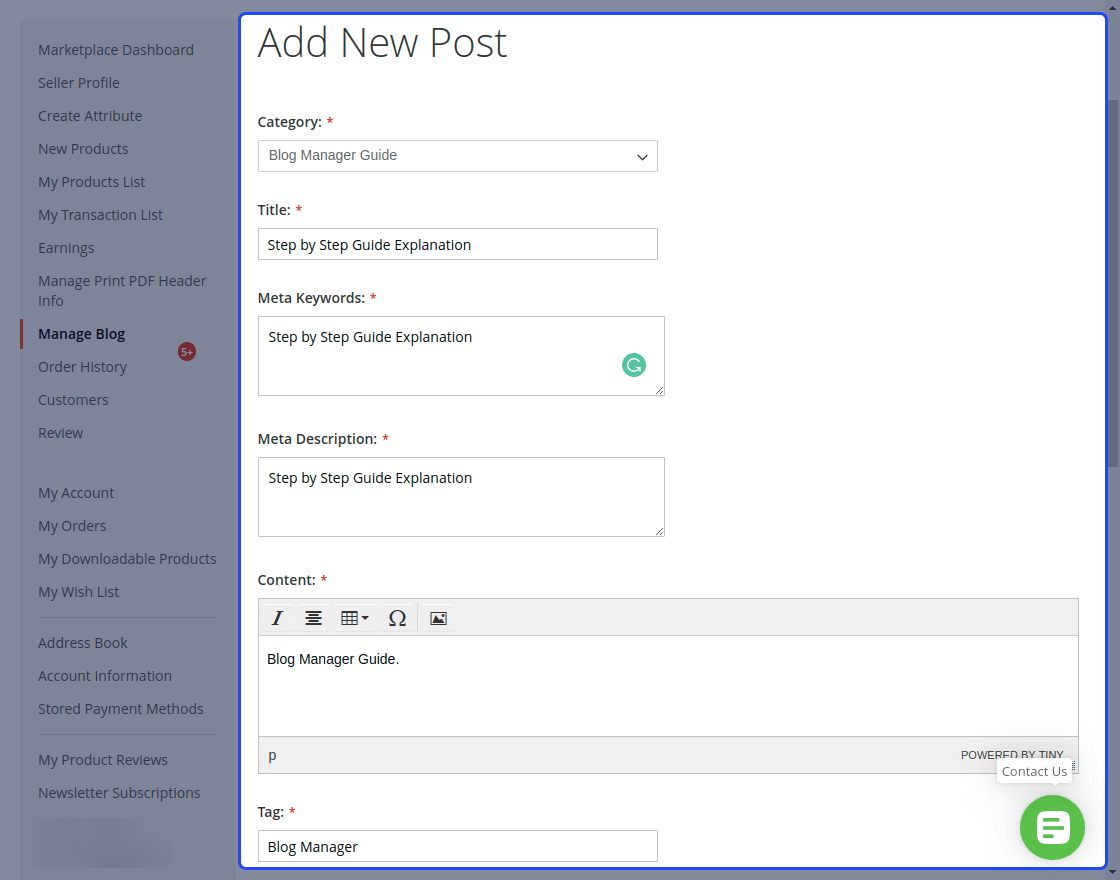 Magento 2 Marketplace Blog Manager