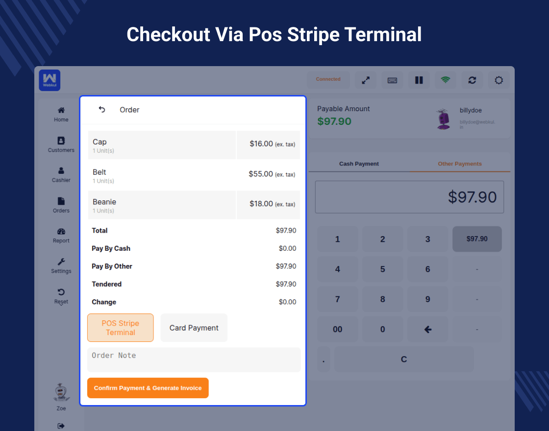 WooCommerce POS Stripe Reader M2 Integration