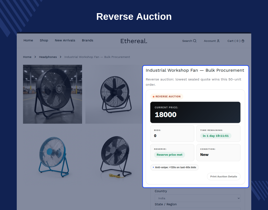 WooCommerce Auction Plugin