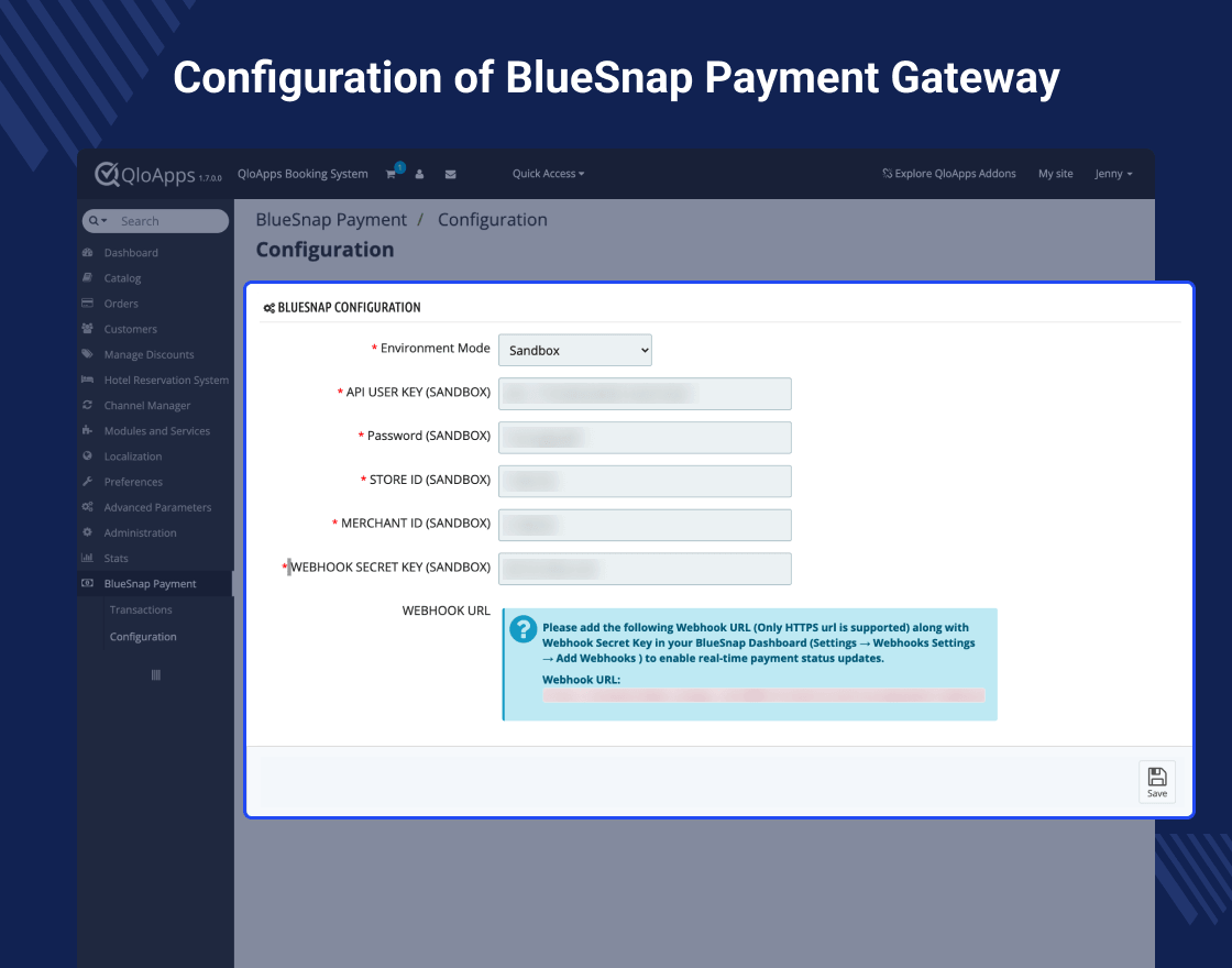 QloApps BlueSnap Payment Gateway