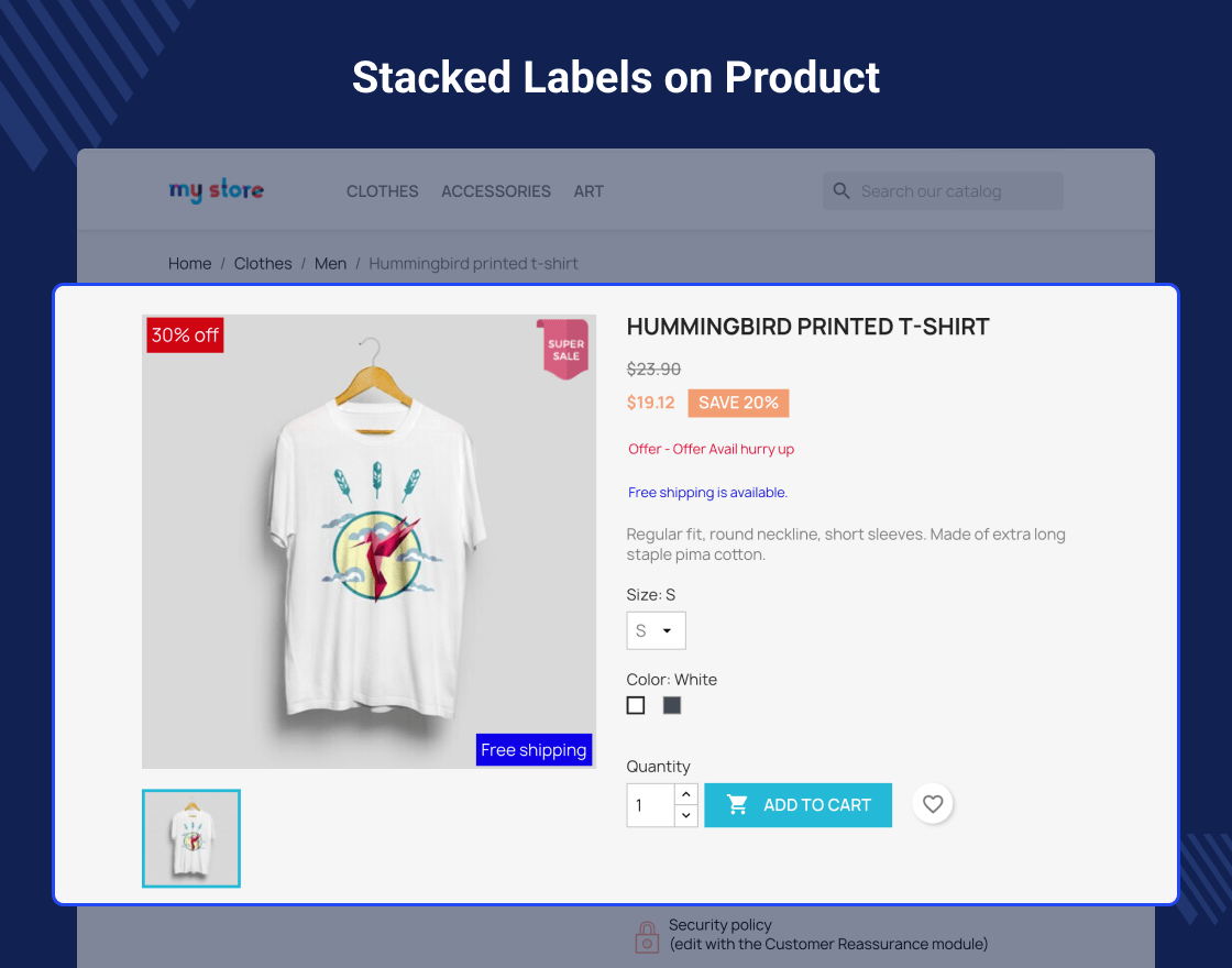 Prestashop Product Label | Product Sticker