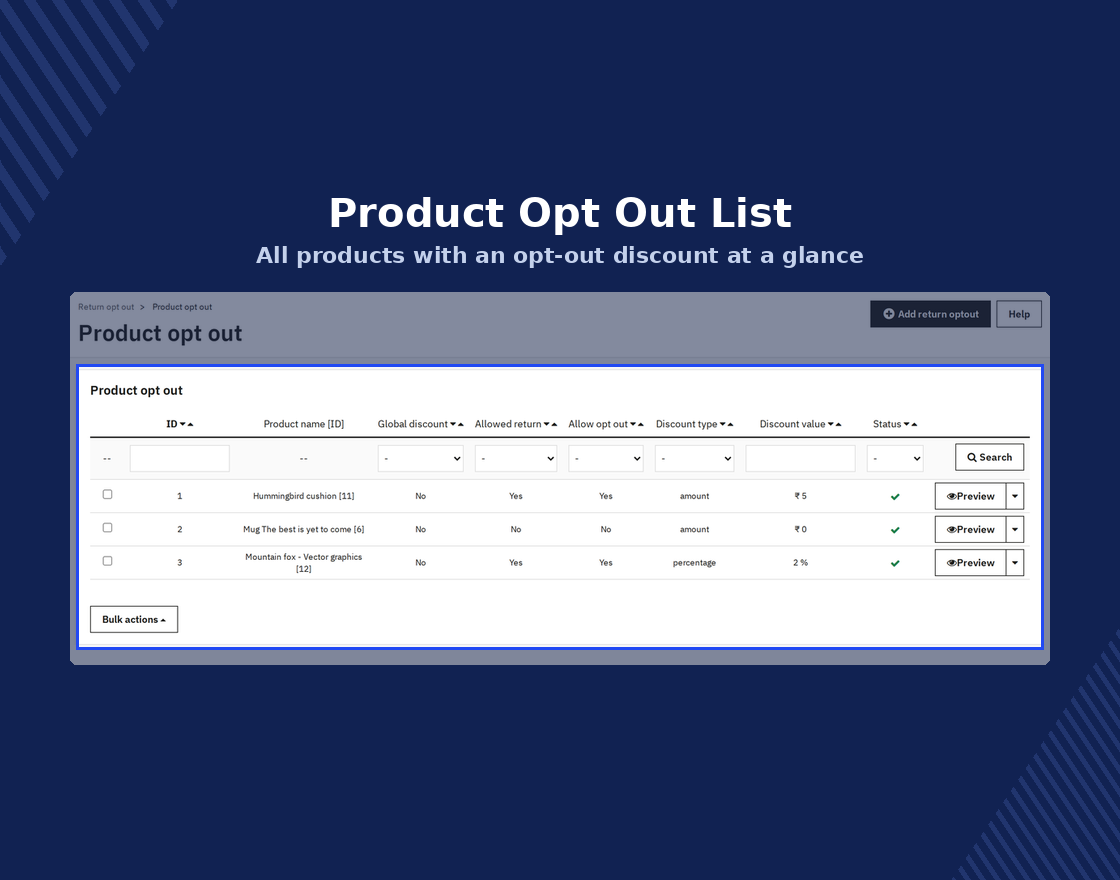 PrestaShop Return Opt-Out Discount