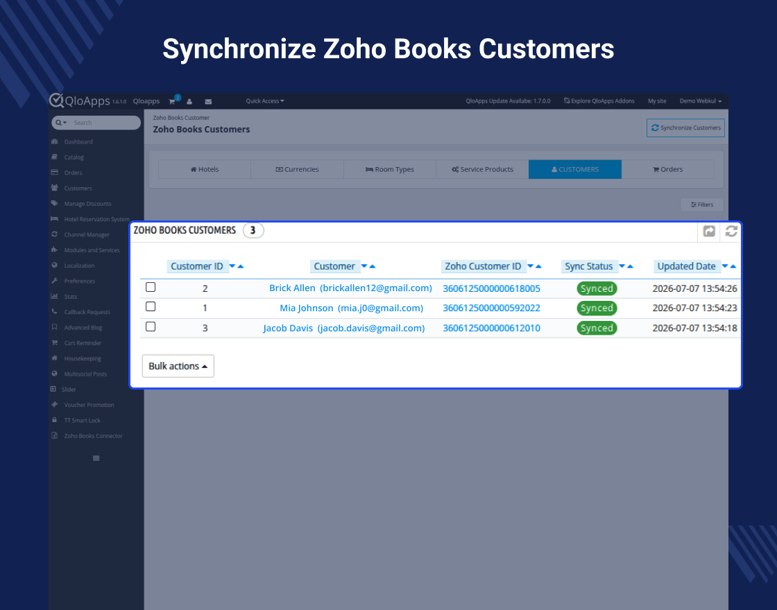 QloApps Zoho Books Connector