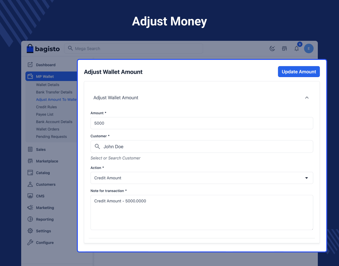 Laravel Multi Vendor Wallet System