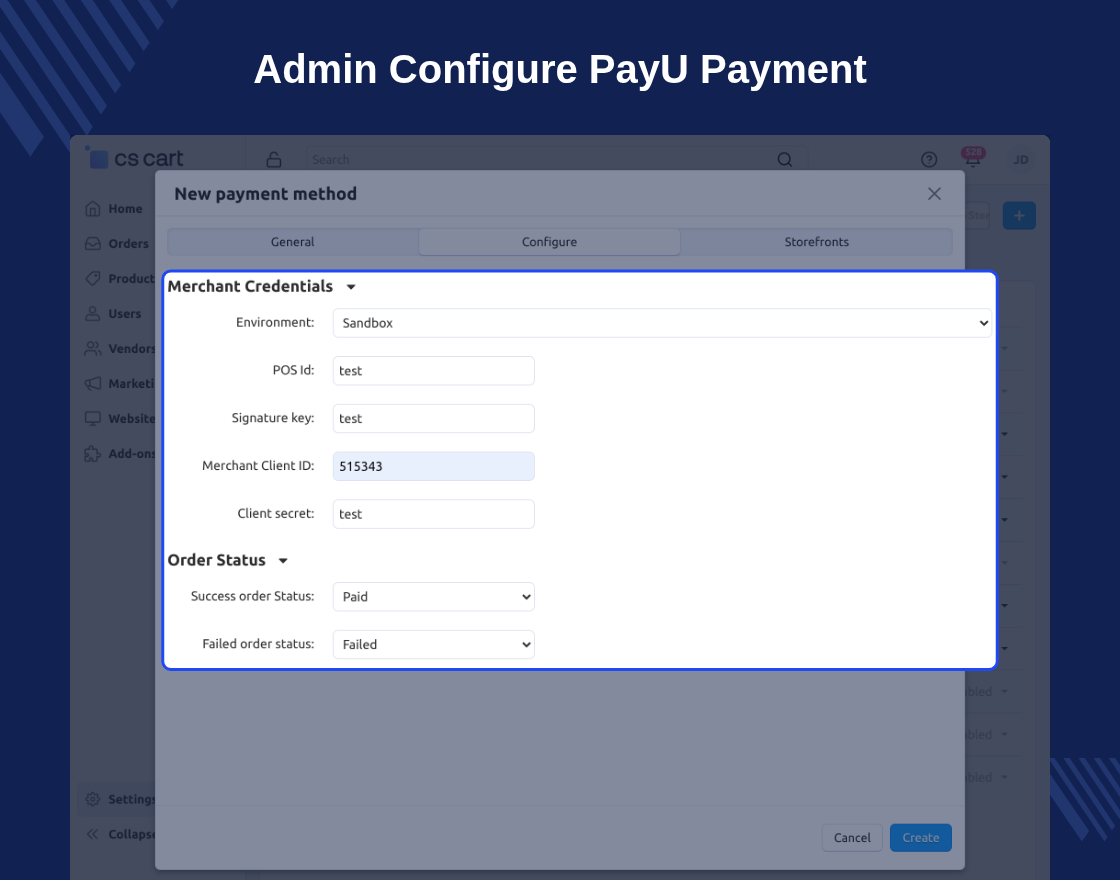 CS-Cart PayU (Europe) Payment Gateway