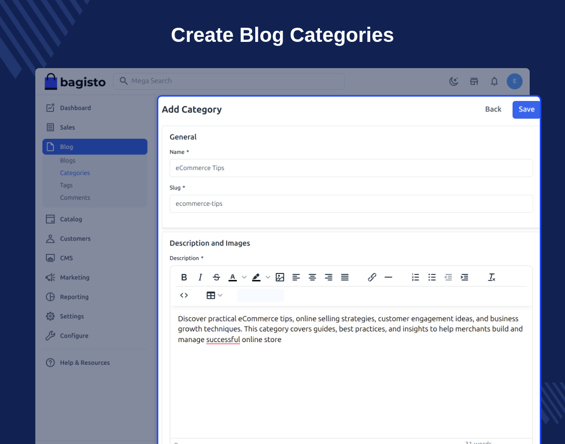 Bagisto Blog Extension