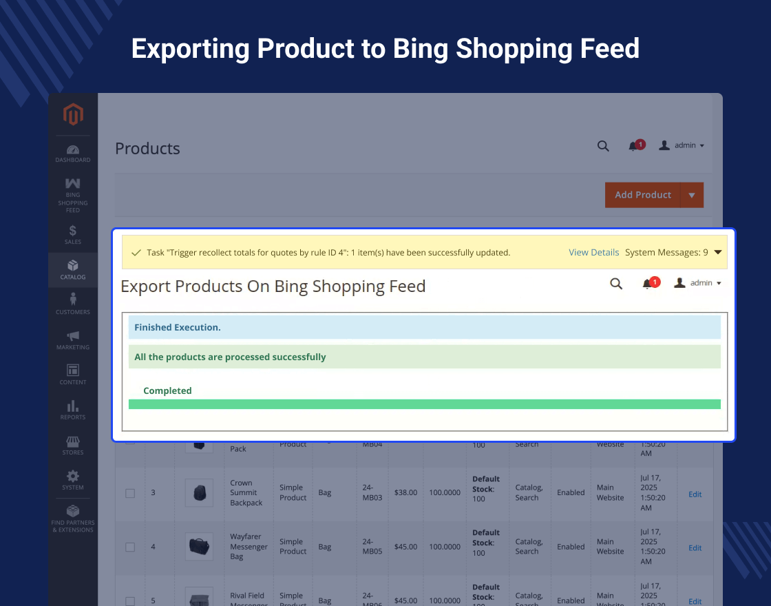 Magento 2 Bing Shopping Feed