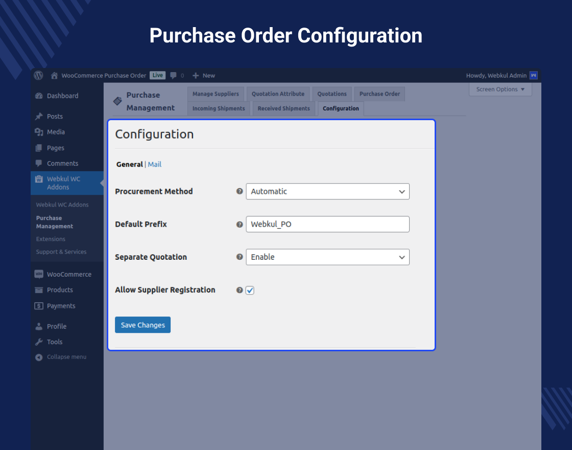 WooCommerce Purchase Order Plugin